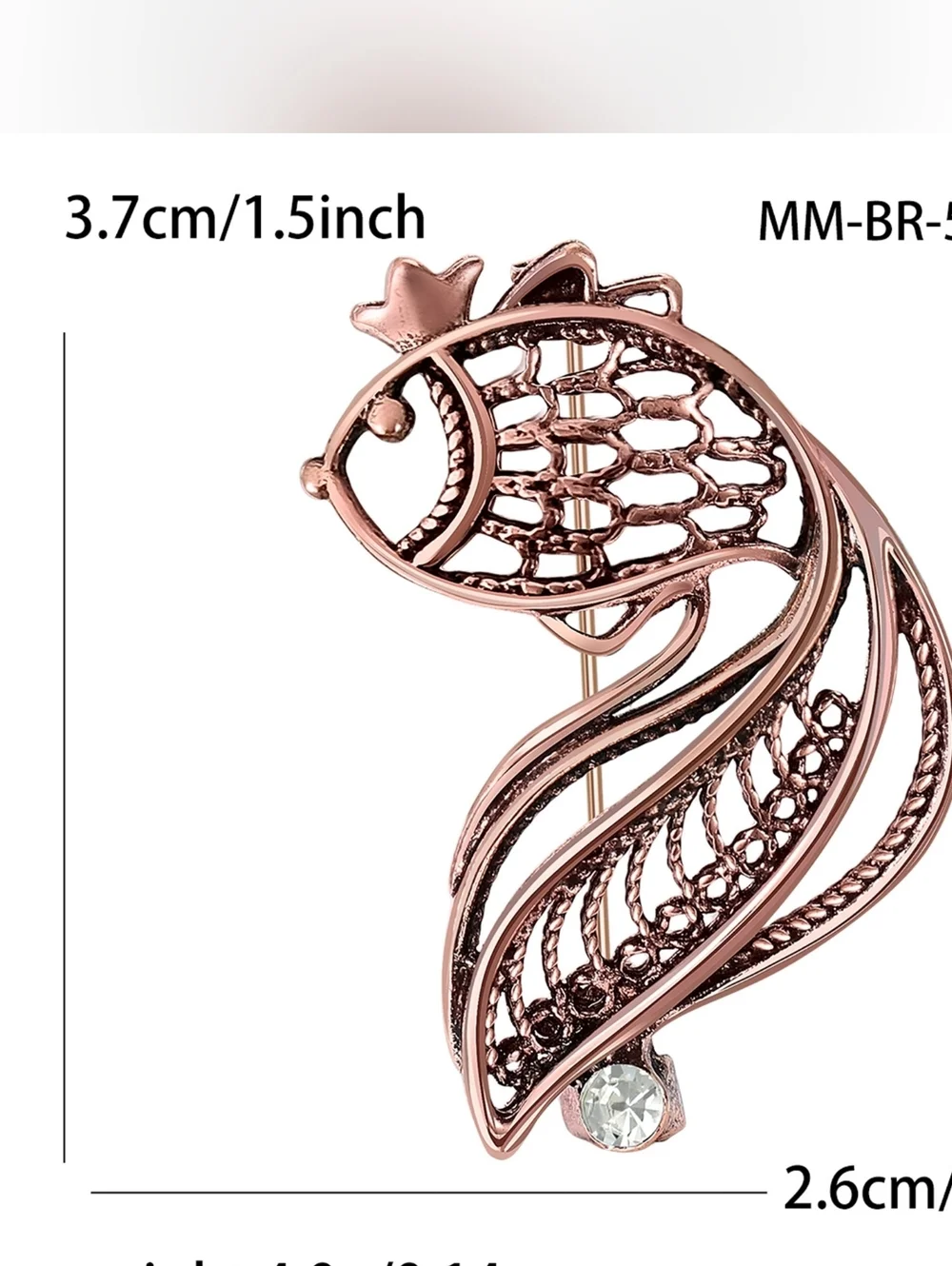 VQ Gold Fish Brooch